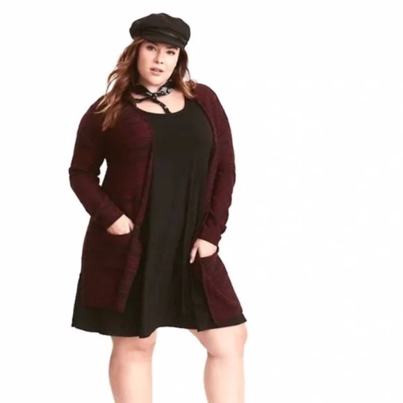 NWT Torrid Marled Knit Open Front Cardigan Sweater - Picture 2 of 6